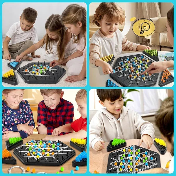 Puzzle Geometry Chess Board Game, Multiplayer Strategy Game for Ages 6+, Educational Spatial Learning with Coloured Game Pieces