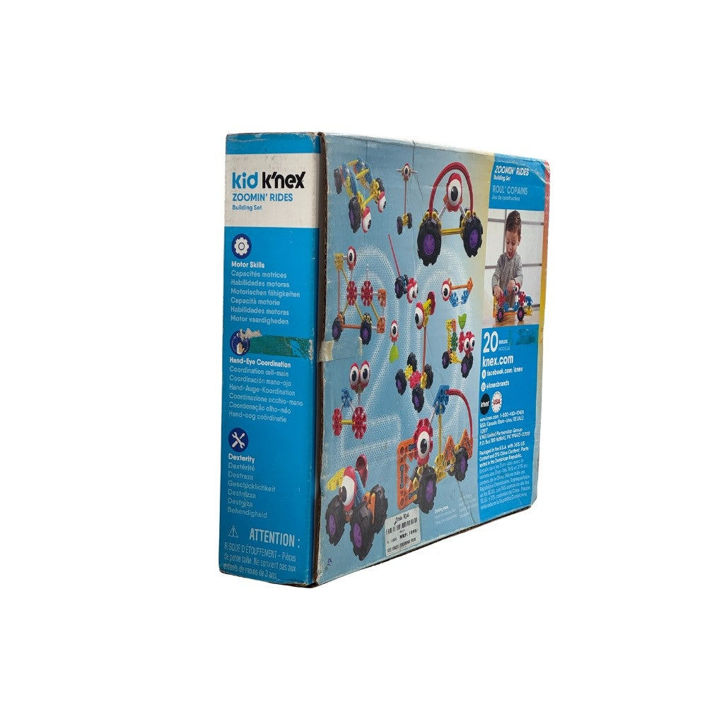 Kid K’Nex Zoomin’ Rides Building Set for Ages 3 and Up, Preschool Educational Toy, 64 Pieces