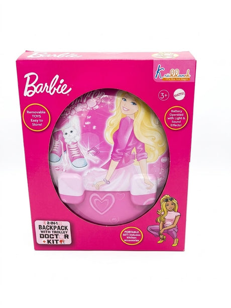 Kriiddaank Barbie 2-in-1 Backpack Doctor Kit for Kids | Pretend Play Medical Set with Light & Sound Effects | Educational Toy for Boys & Girls Age 3+ (Pink)