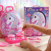 Kriiddaank Unicorn 2 in 1 Backpack Kitchen Set for Kids | Pretend Play Educational Toy with Kitchen Accessories | Fun & Learning Toy for Boys & Girls (Multicolor)