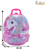 Kriiddaank Unicorn 2 in 1 Backpack Kitchen Set for Kids | Pretend Play Educational Toy with Kitchen Accessories | Fun & Learning Toy for Boys & Girls (Multicolor)